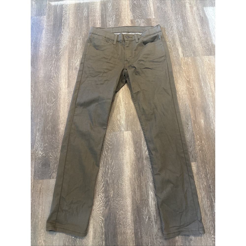 Levis 511 Waterless Jeans Men's 31x32 Olive Green Slim Fit Stretch Pants